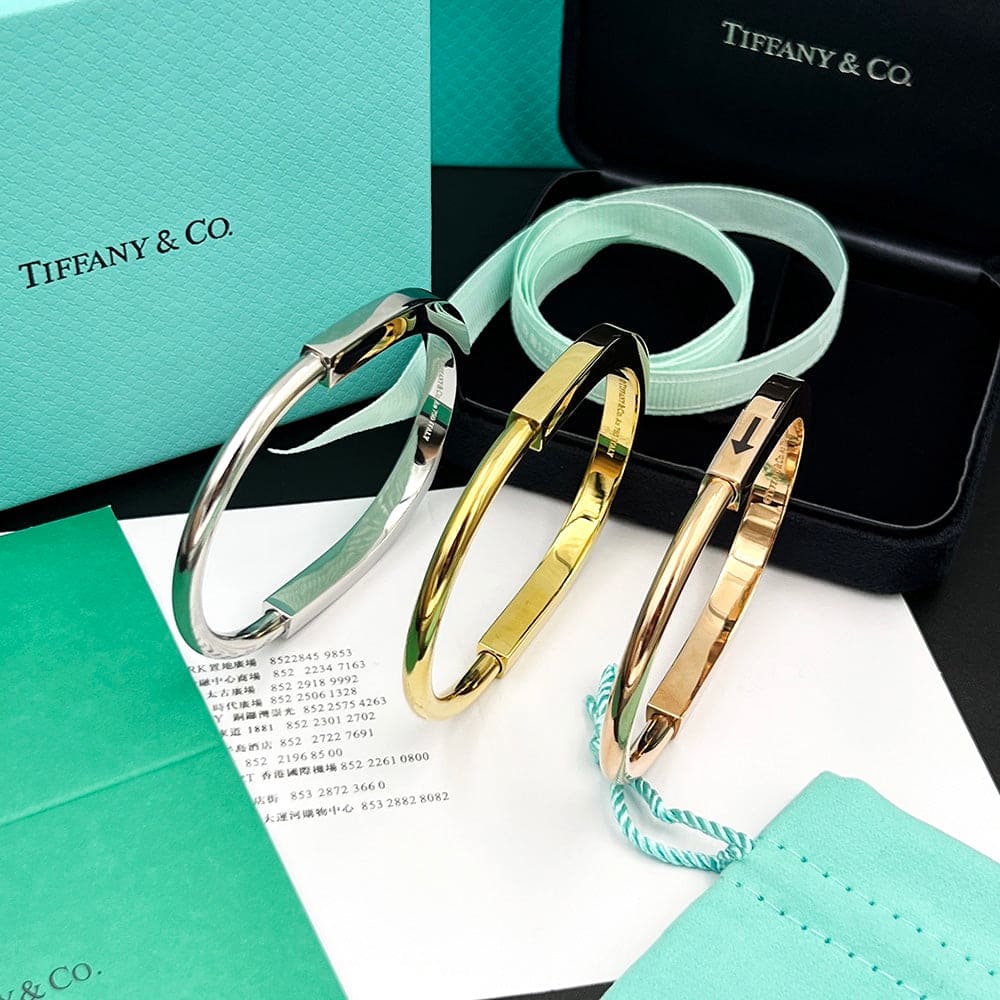 18K Tiffany & Co. Lock Bangle Bracelet