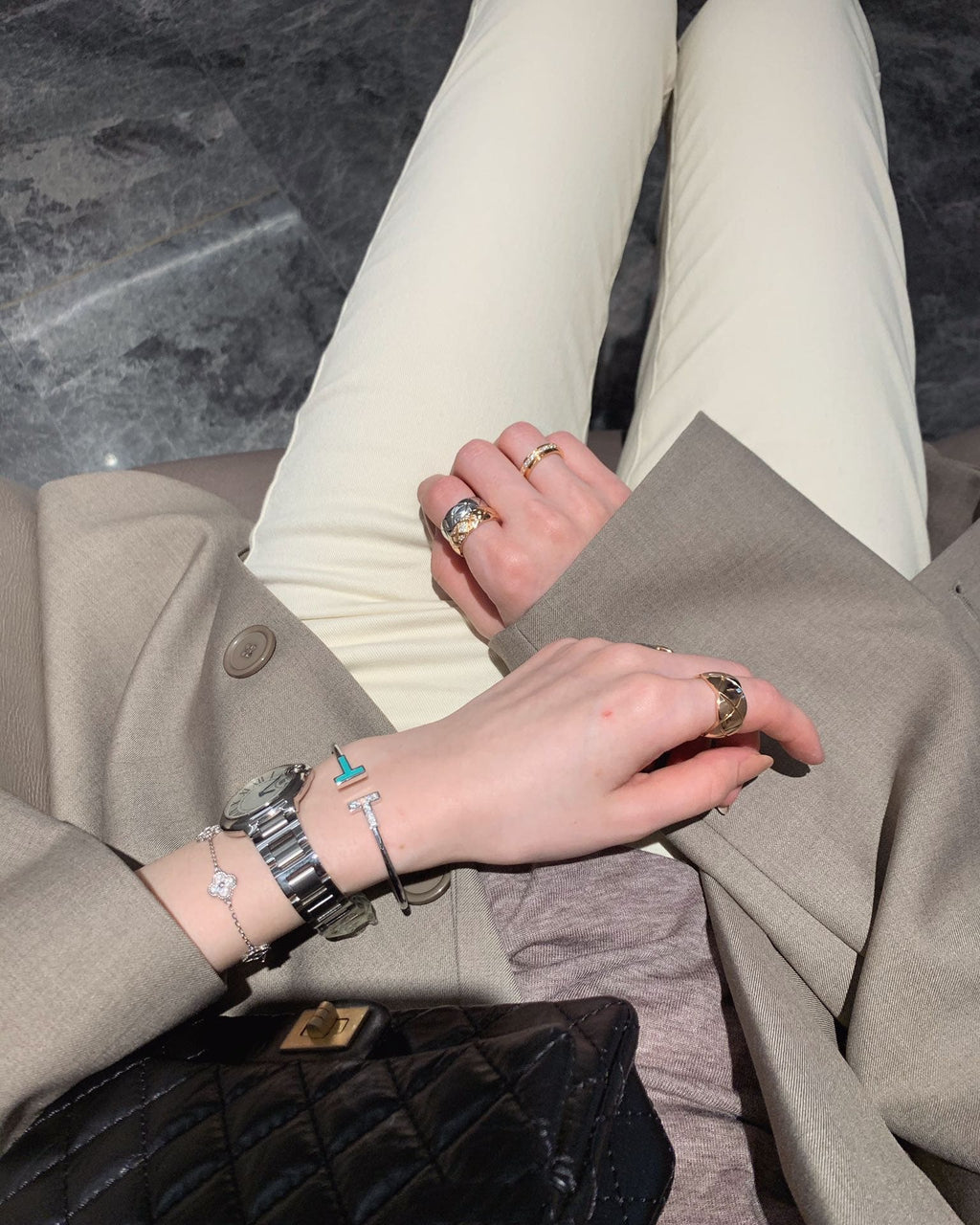 18K Tiffany & Co. Diamond and Turquoise Wire Bracelet
