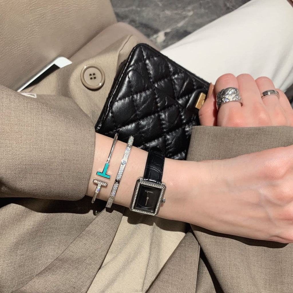 18K Tiffany & Co. Diamond and Turquoise Wire Bracelet