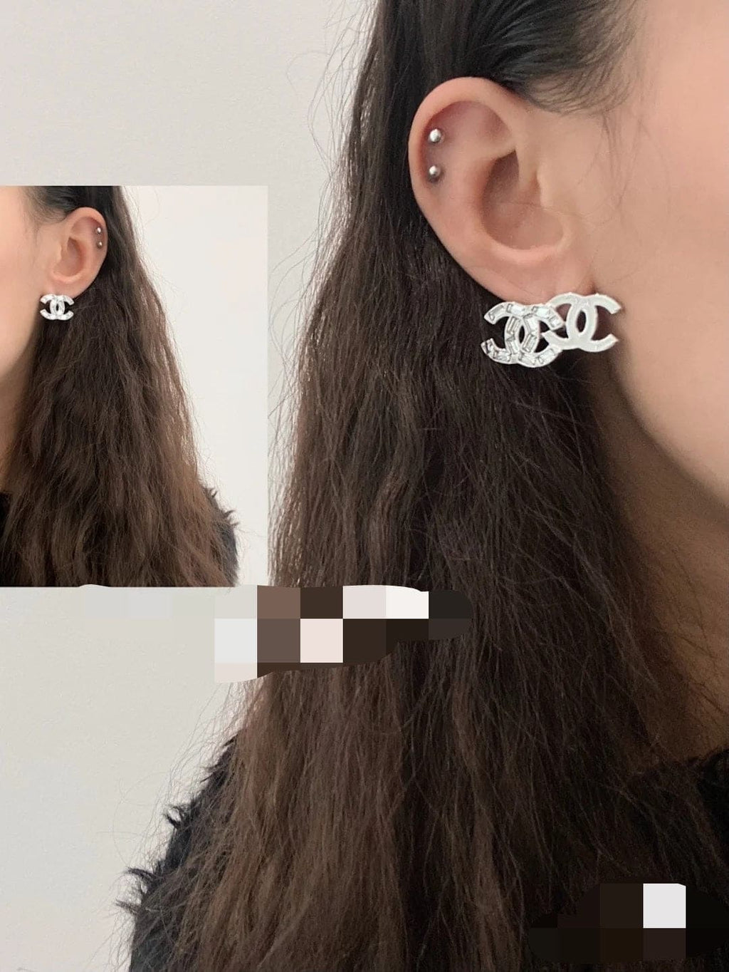 18K Chanel Crystal Earrings