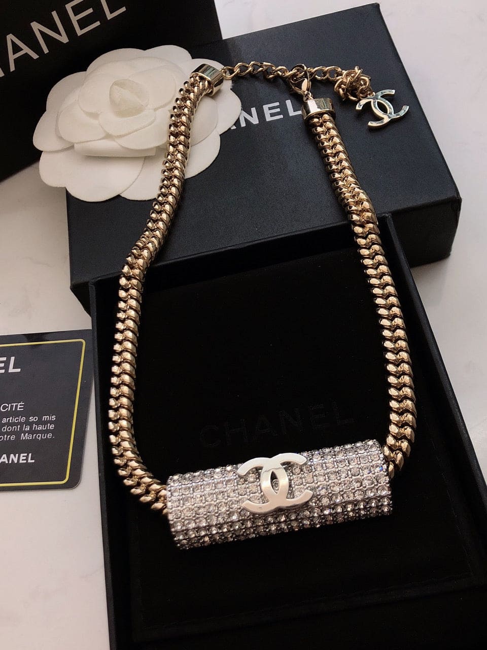 18K Chanel Diamonds Chain Necklace