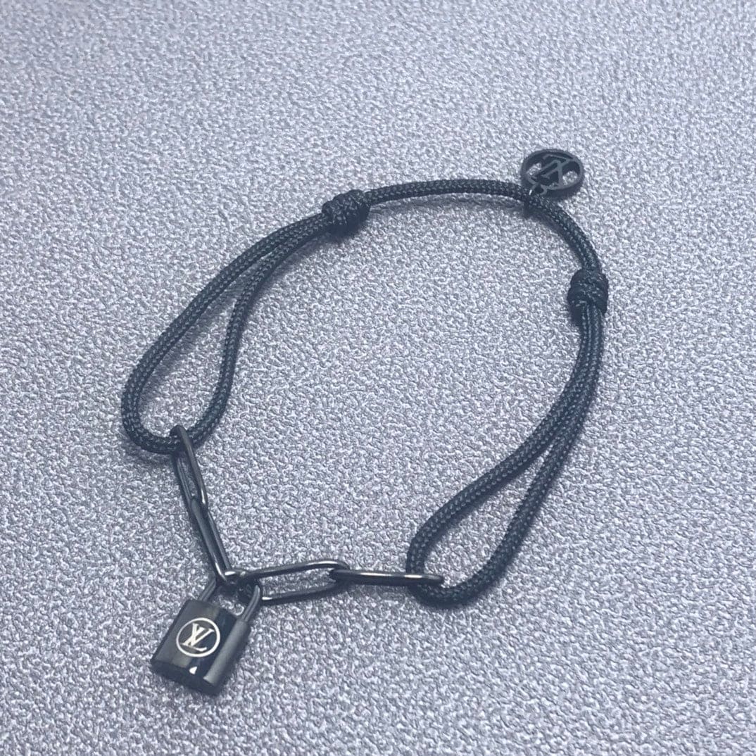 Louis Vuitton Louis Silver Lockit Titanium Bracelet
