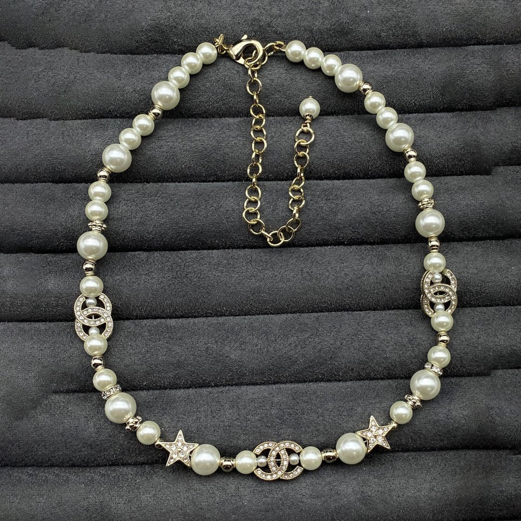 18K Chanel Pearls & Stars Necklace