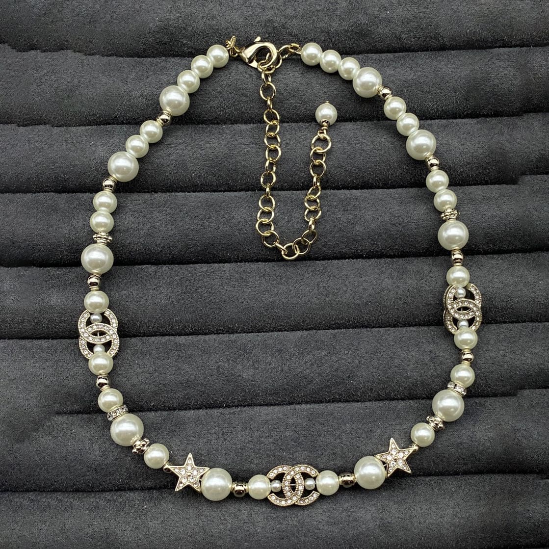 18K Chanel Pearls & Stars Necklace