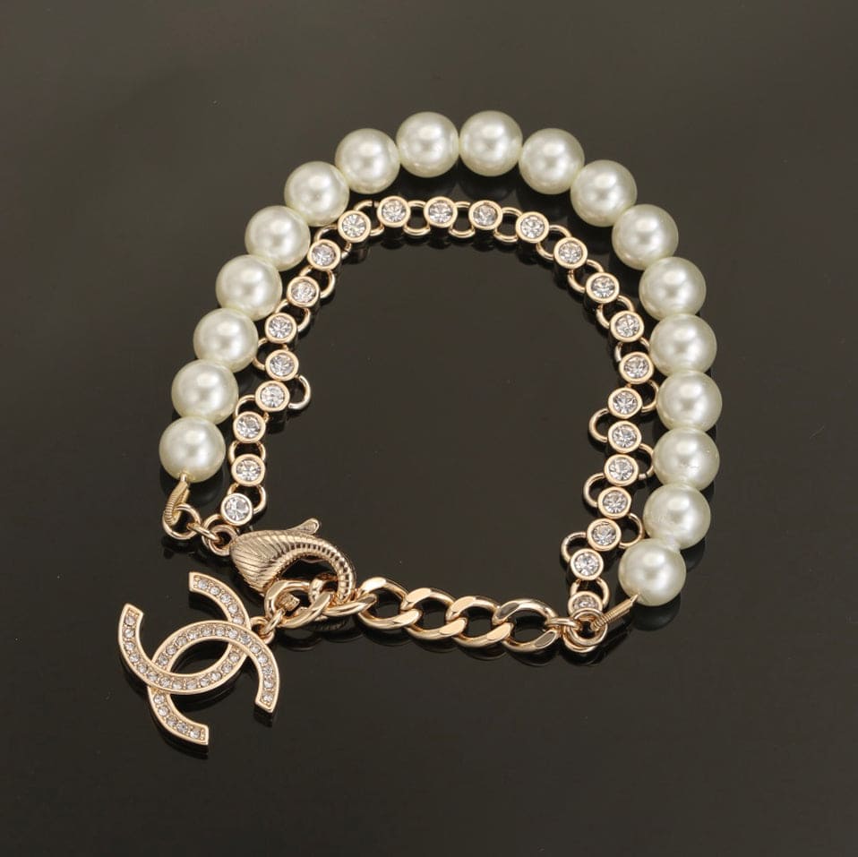 18K Pearls Chanel Chain Bracelet