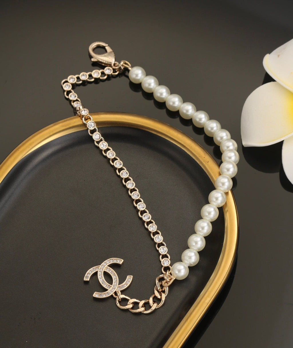 18K Pearls Chanel Chain Bracelet