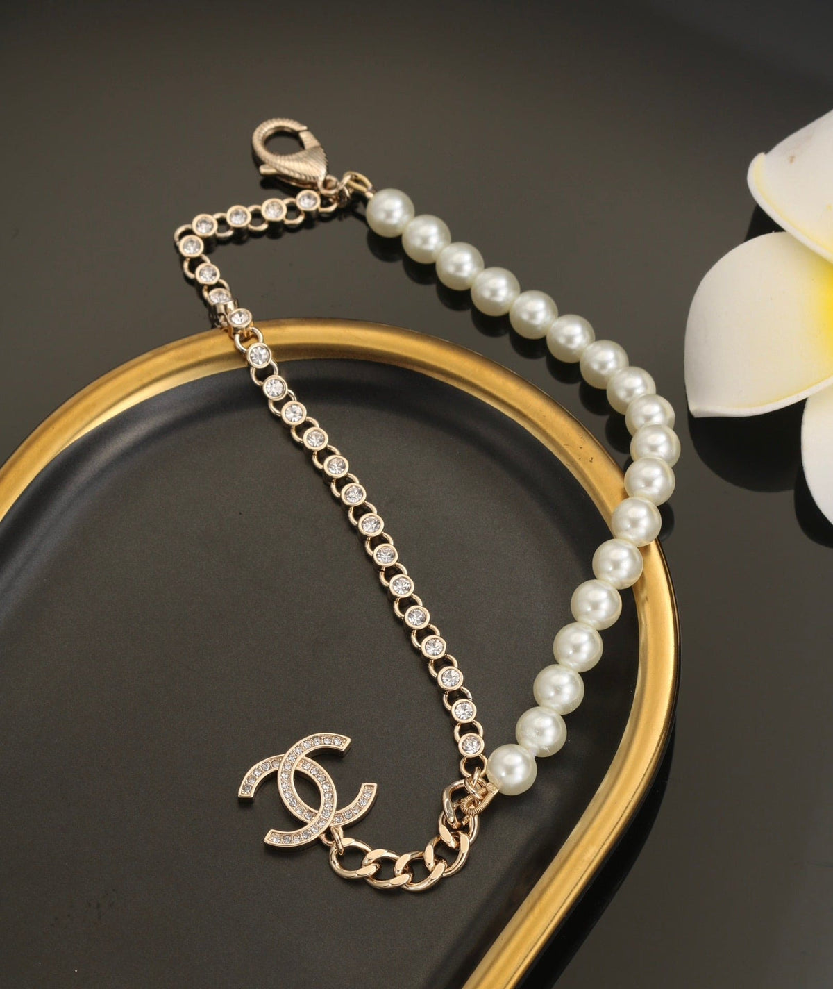 18K Pearls Chanel Chain Bracelet