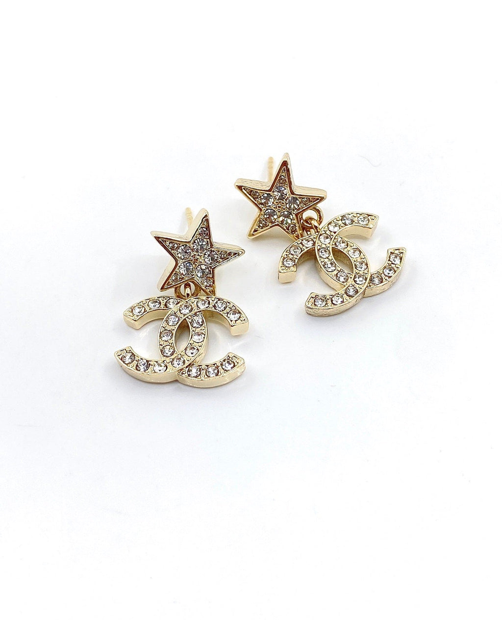 18K Chanel Star Diamond Earrings