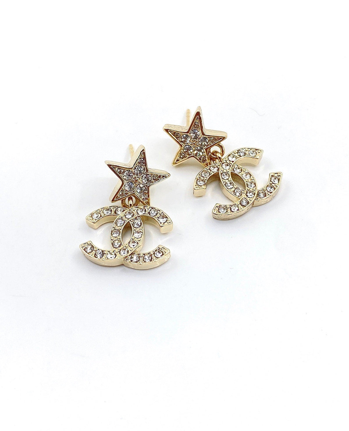 18K Chanel Star Diamond Earrings