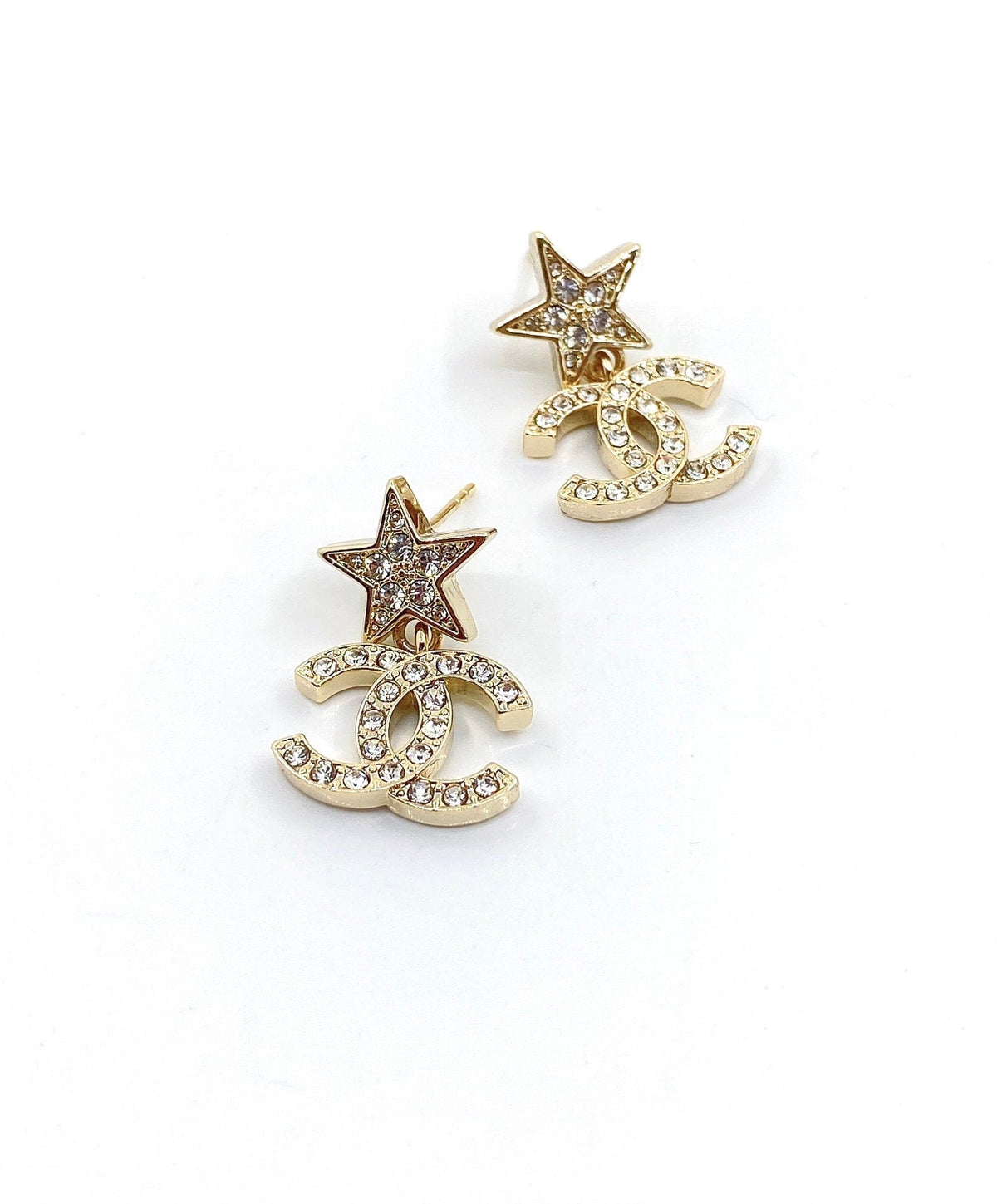 18K Chanel Star Diamond Earrings