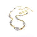 18K Crystal Chanel Chain Link Necklace