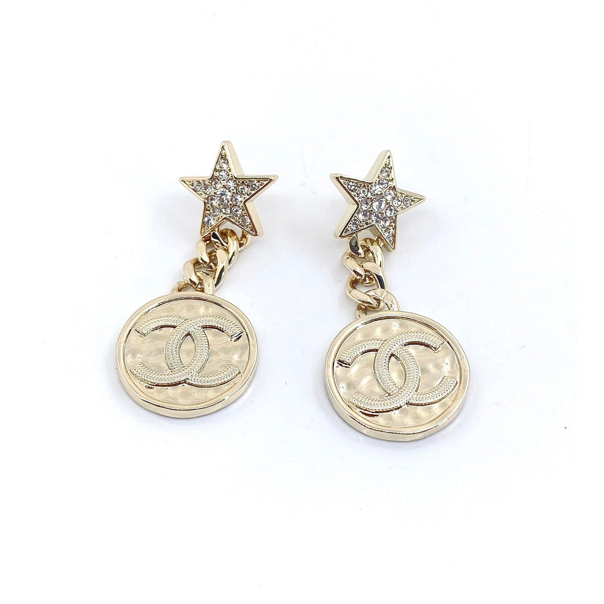18K Chanel Star Vintage Earrings
