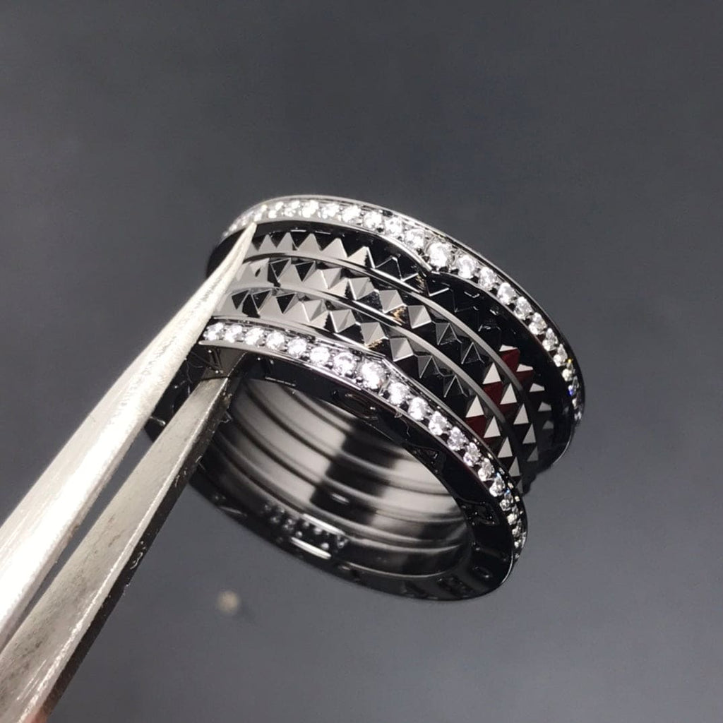 18K BVLGARI B.ZERO1 Black Ceramic Ring