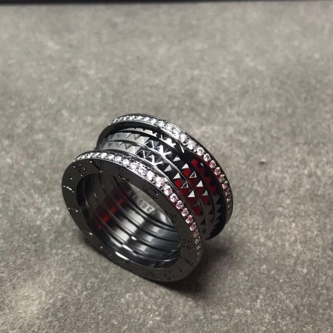 18K BVLGARI B.ZERO1 Black Ceramic Ring