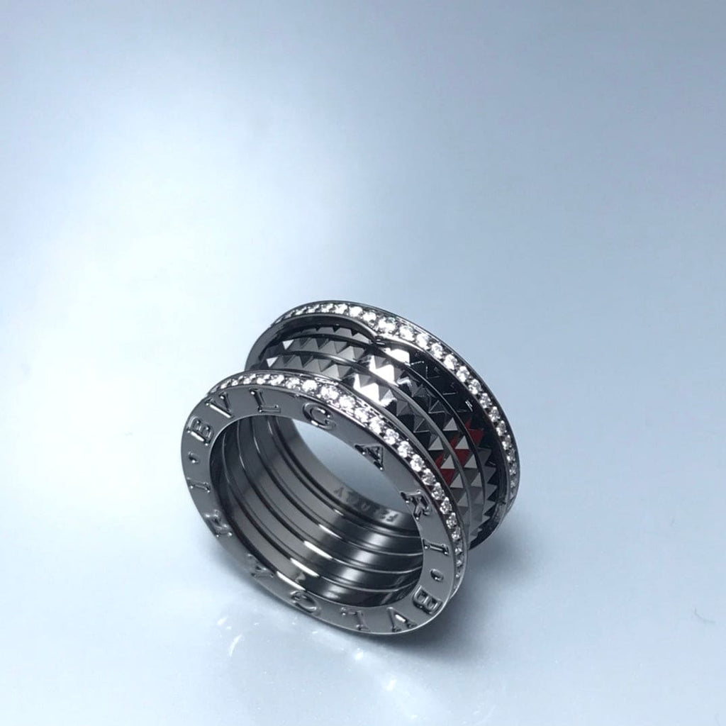 18K BVLGARI B.ZERO1 Black Ceramic Ring