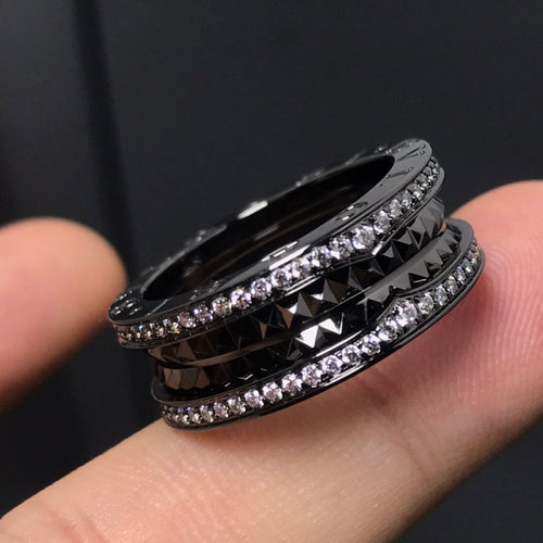 18K BVLGARI B.ZERO1 Black Ceramic Ring
