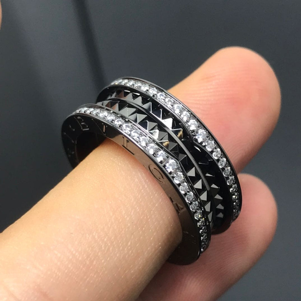 18K BVLGARI B.ZERO1 Black Ceramic Ring