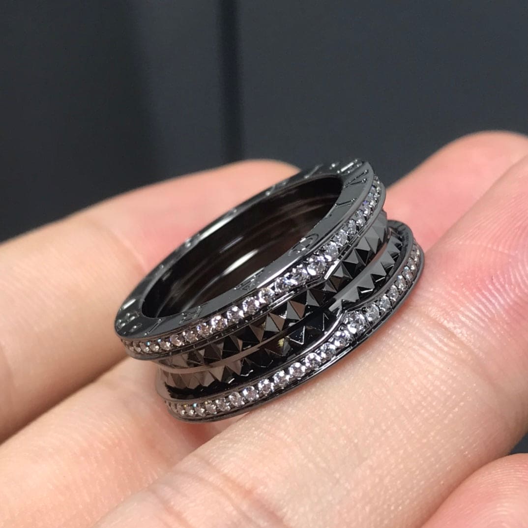 18K BVLGARI B.ZERO1 Black Ceramic Ring