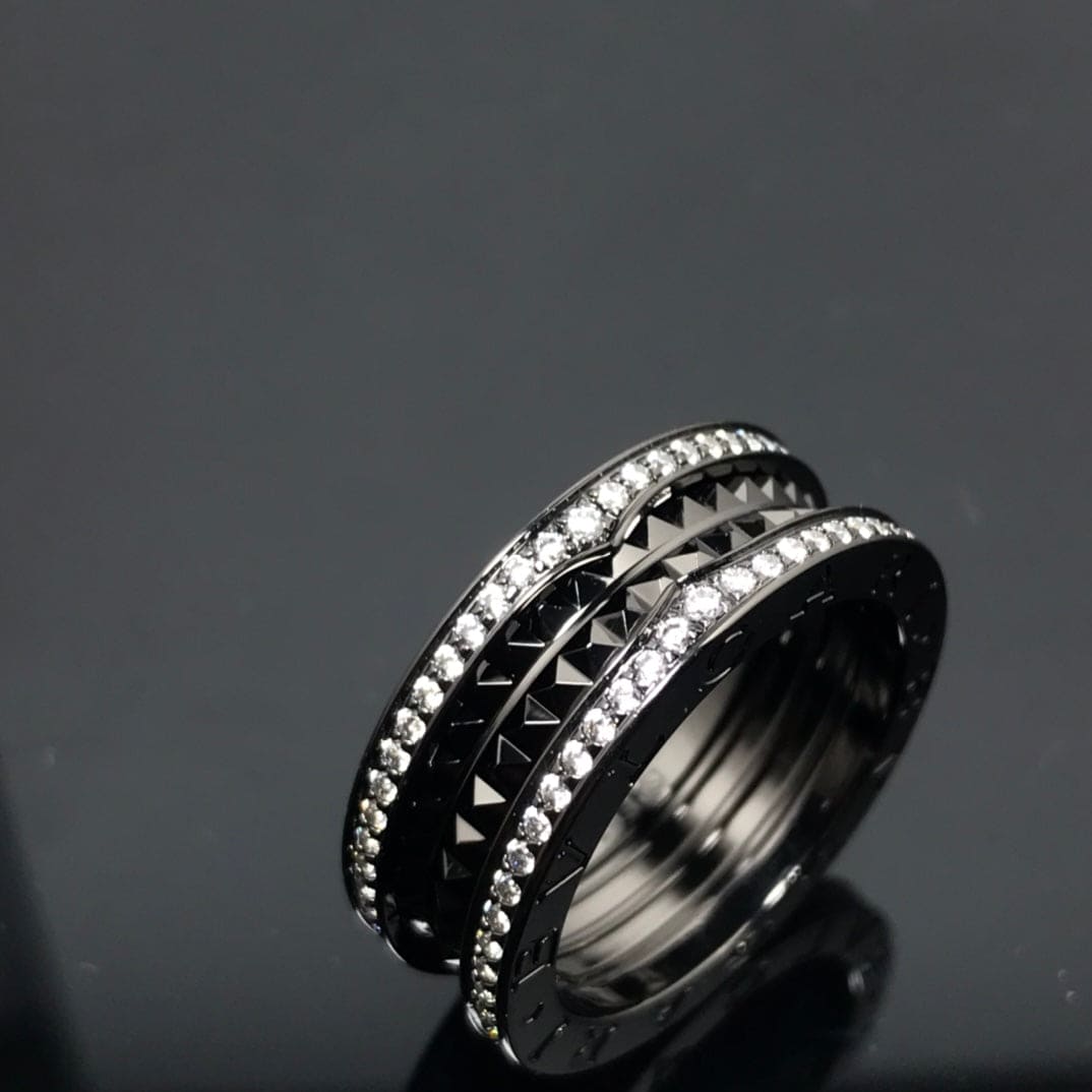 18K BVLGARI B.ZERO1 Black Ceramic Ring