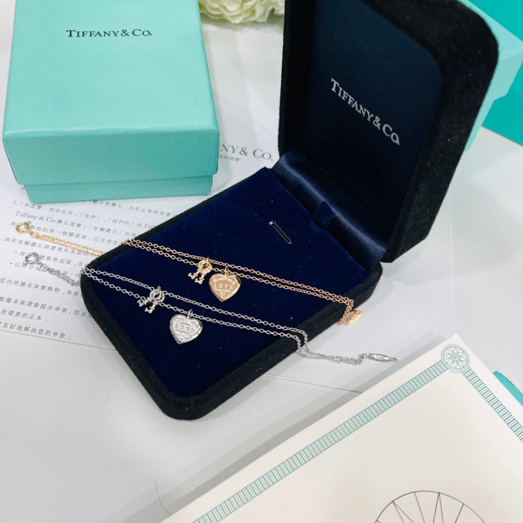 18K Tiffany & Co. Heart Tag Key Bracelet