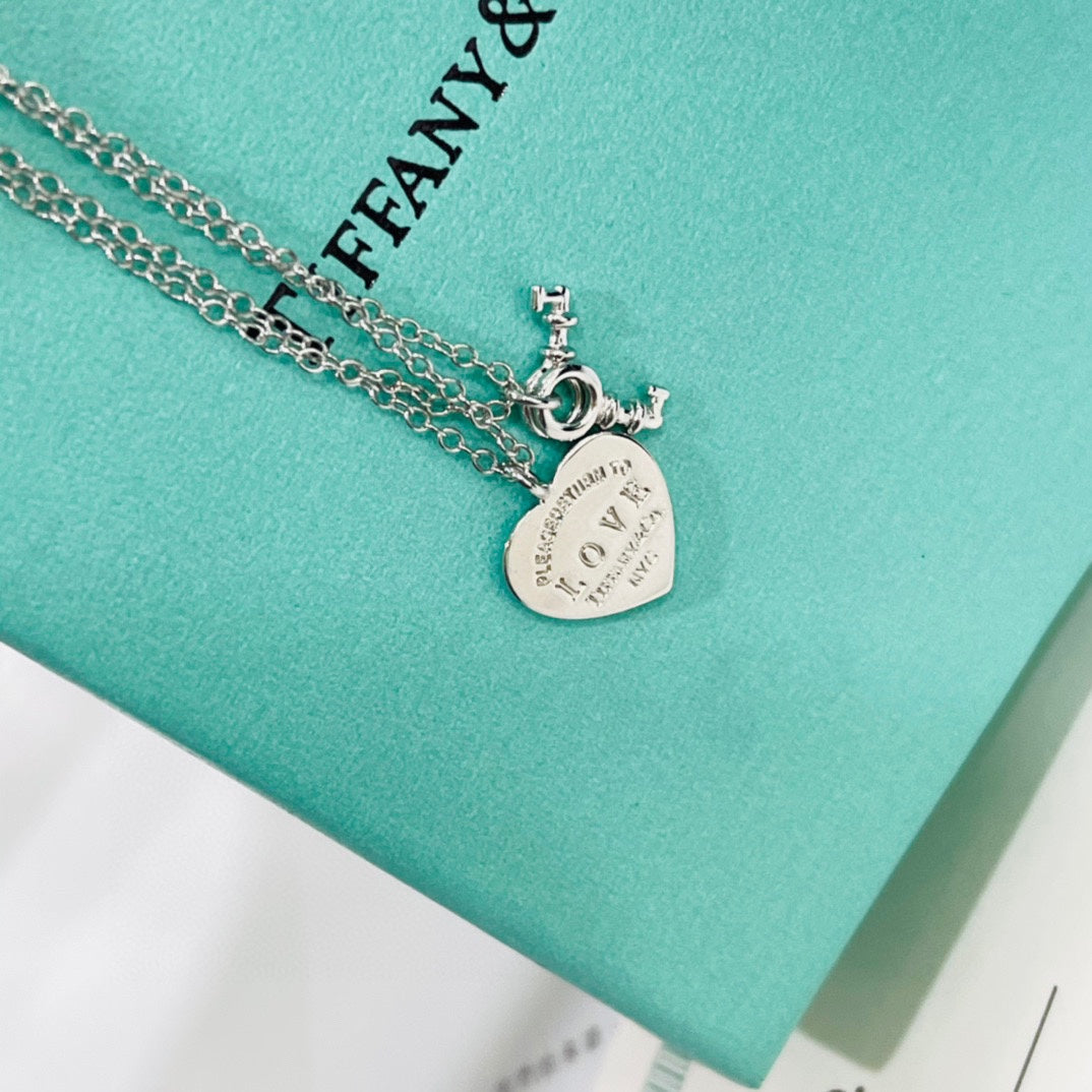 18K Tiffany & Co. Heart Tag Key Bracelet