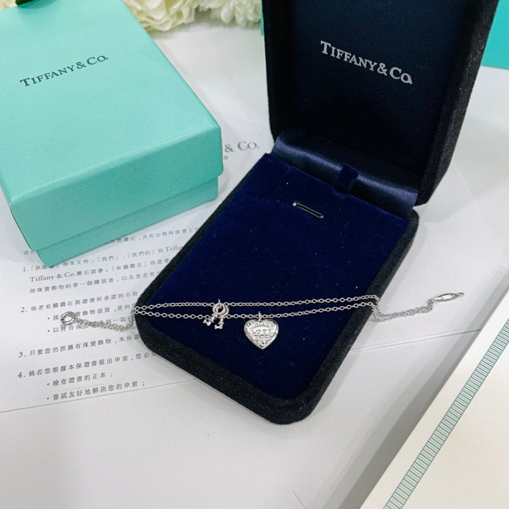 18K Tiffany & Co. Heart Tag Key Bracelet