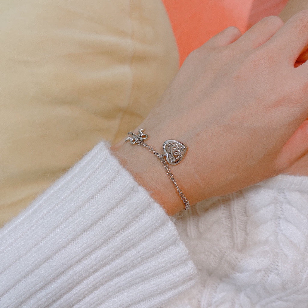 18K Tiffany & Co. Heart Tag Key Bracelet
