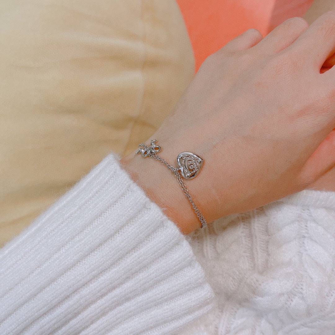 18K Tiffany & Co. Heart Tag Key Bracelet