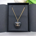 18K Chanel Black Heart Necklace