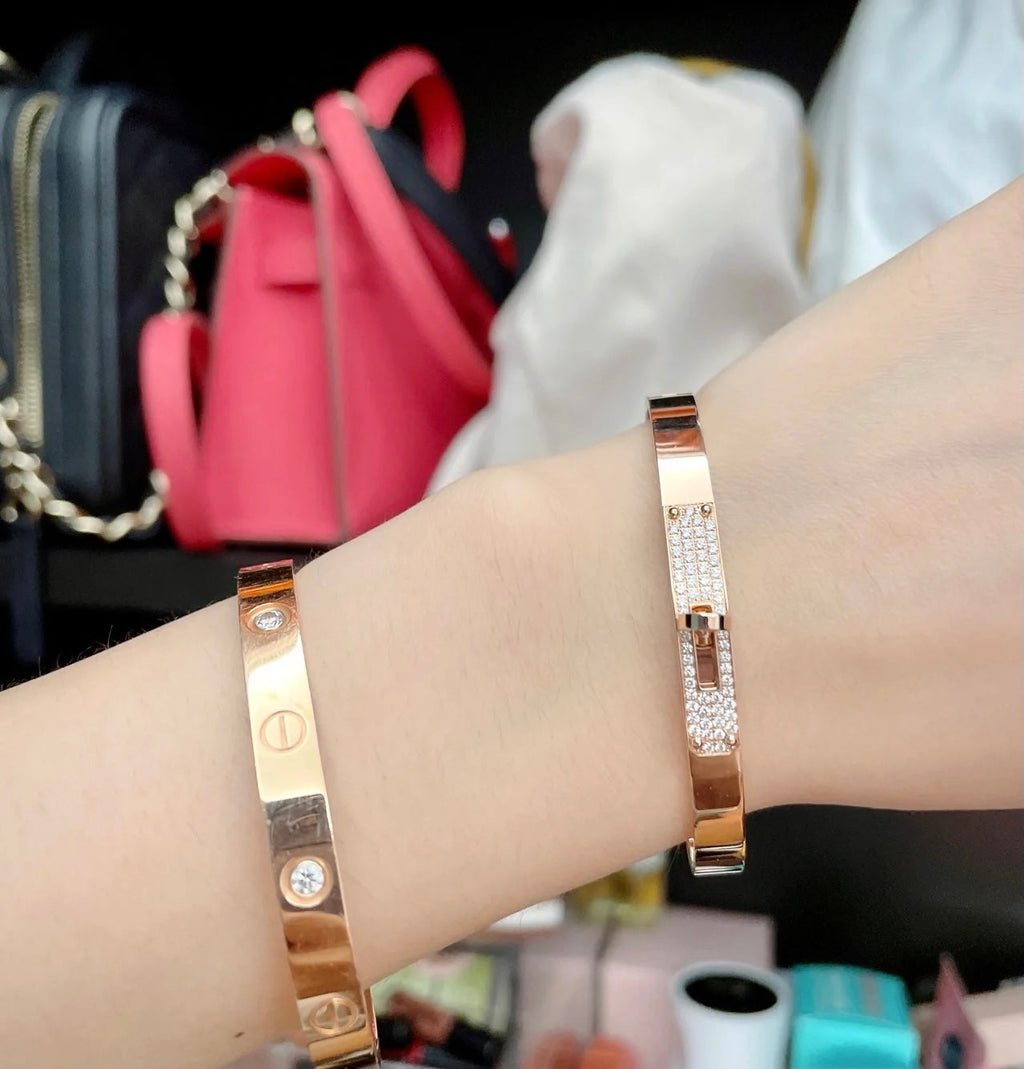 18K Kelly Small Model Diamond Hermès Bracelet