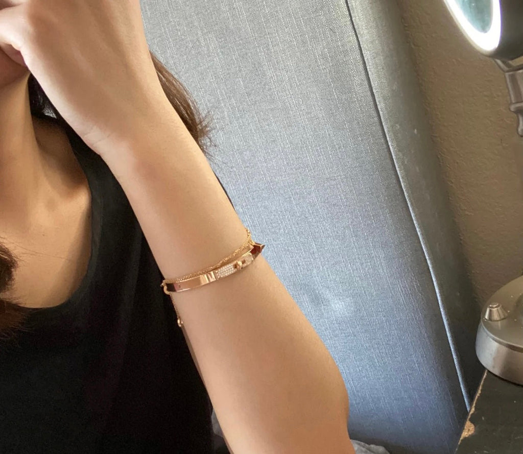 18K Kelly Small Model Diamond Hermès Bracelet