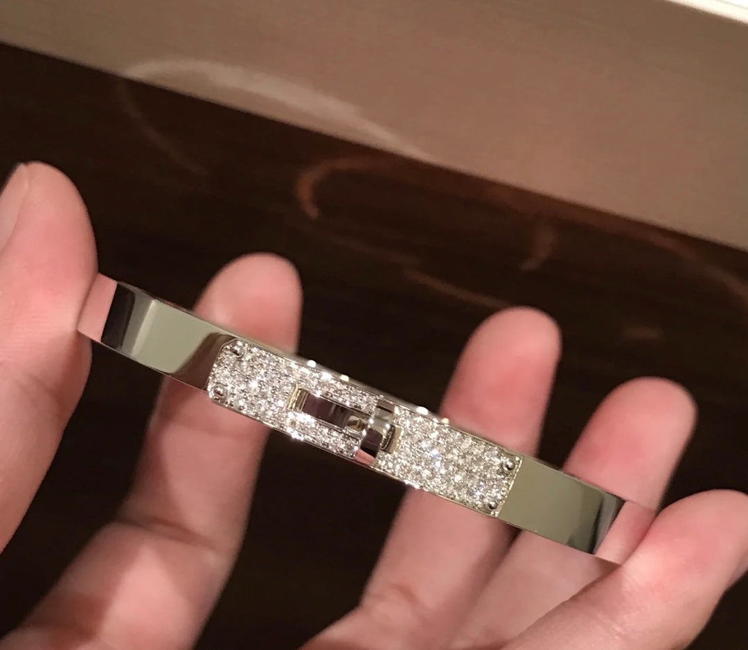 18K Kelly Small Model Diamond Hermès Bracelet