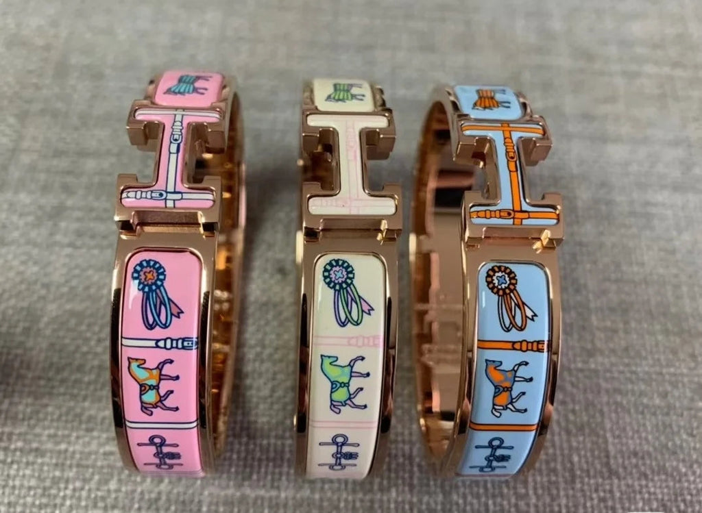 18K Clic Hermès Couvertures Blue Bracelet
