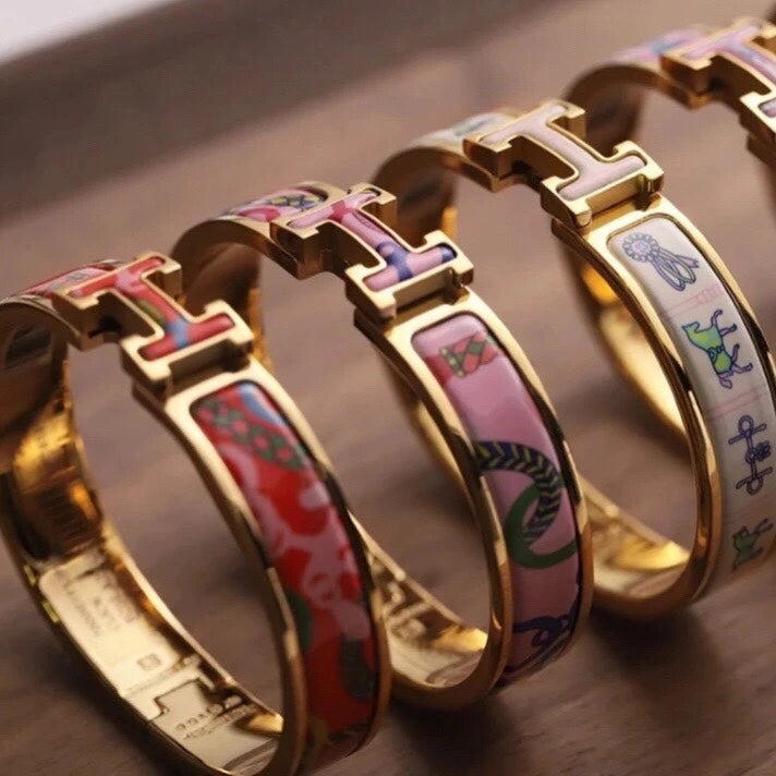 18K Clic Hermès Panoplie Equestre Pink Bracelet