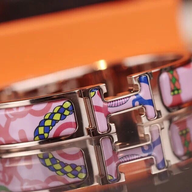 18K Clic Hermès Panoplie Equestre Pink Bracelet