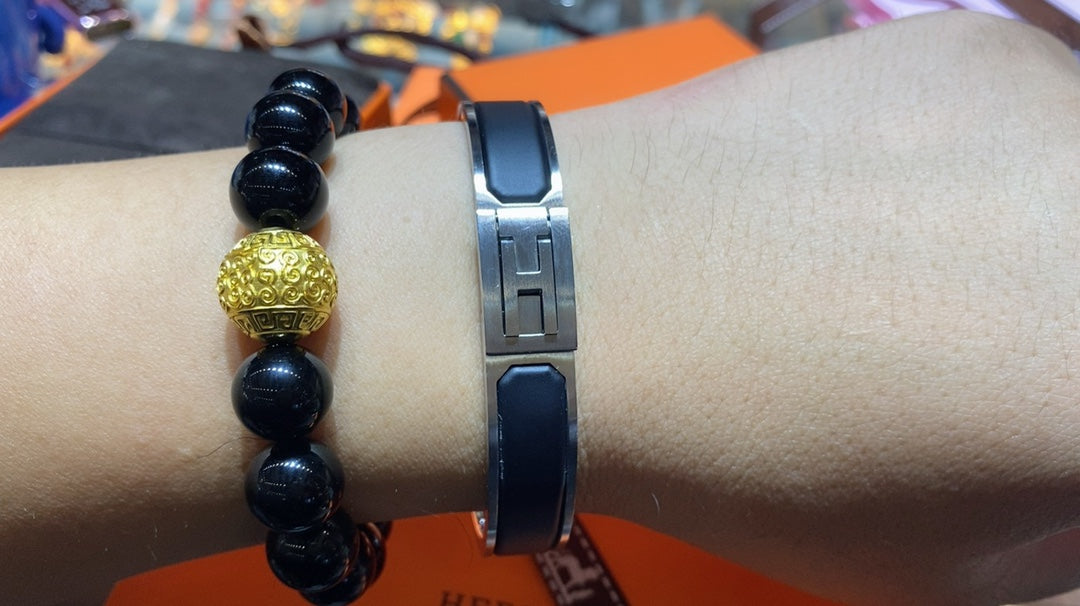 18K Jet Black Hermès Bracelet