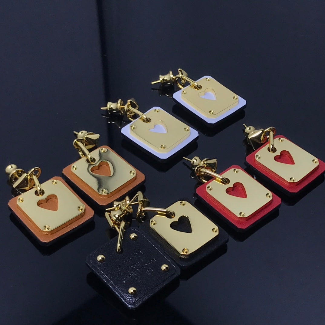 18K As De Celine Red Hermès Earrings