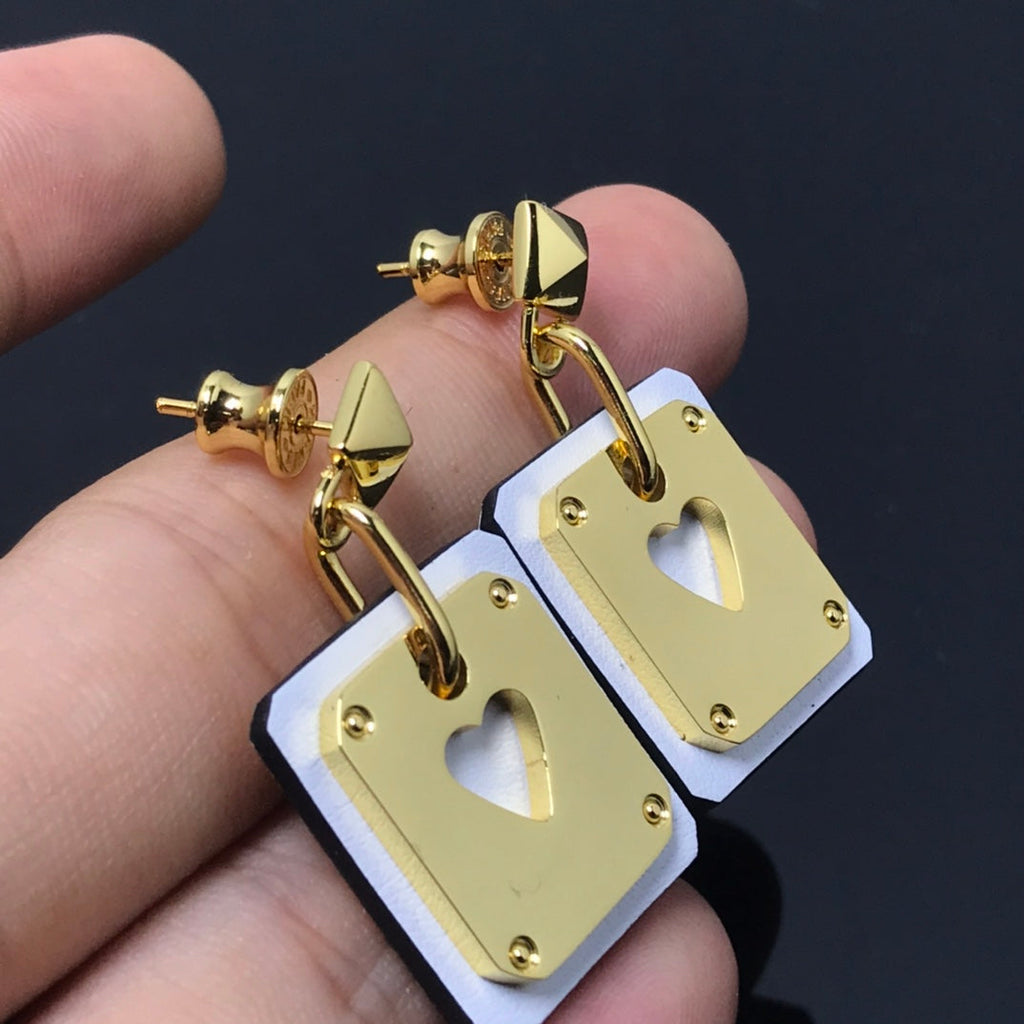 18K As De Celine White Hermès Earrings
