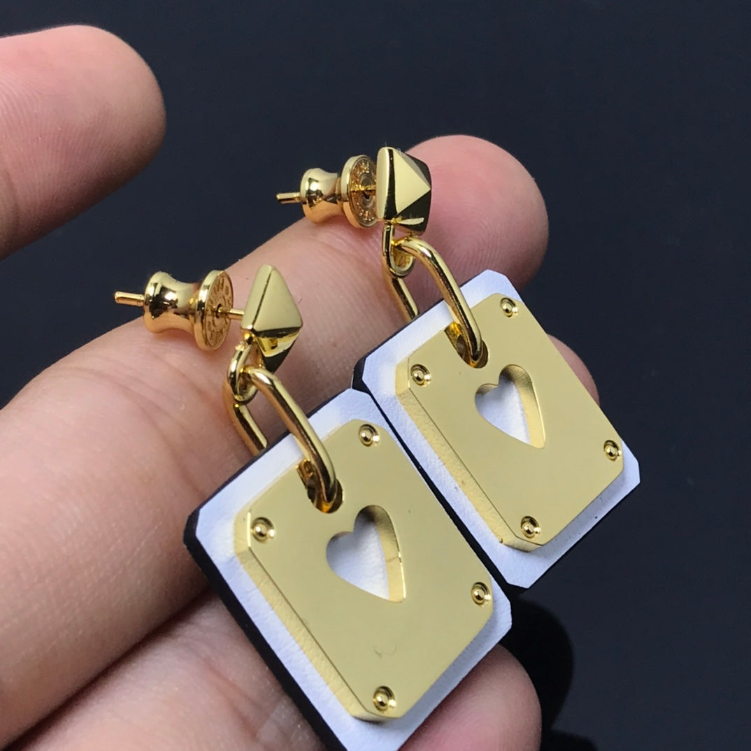 18K As De Celine White Hermès Earrings