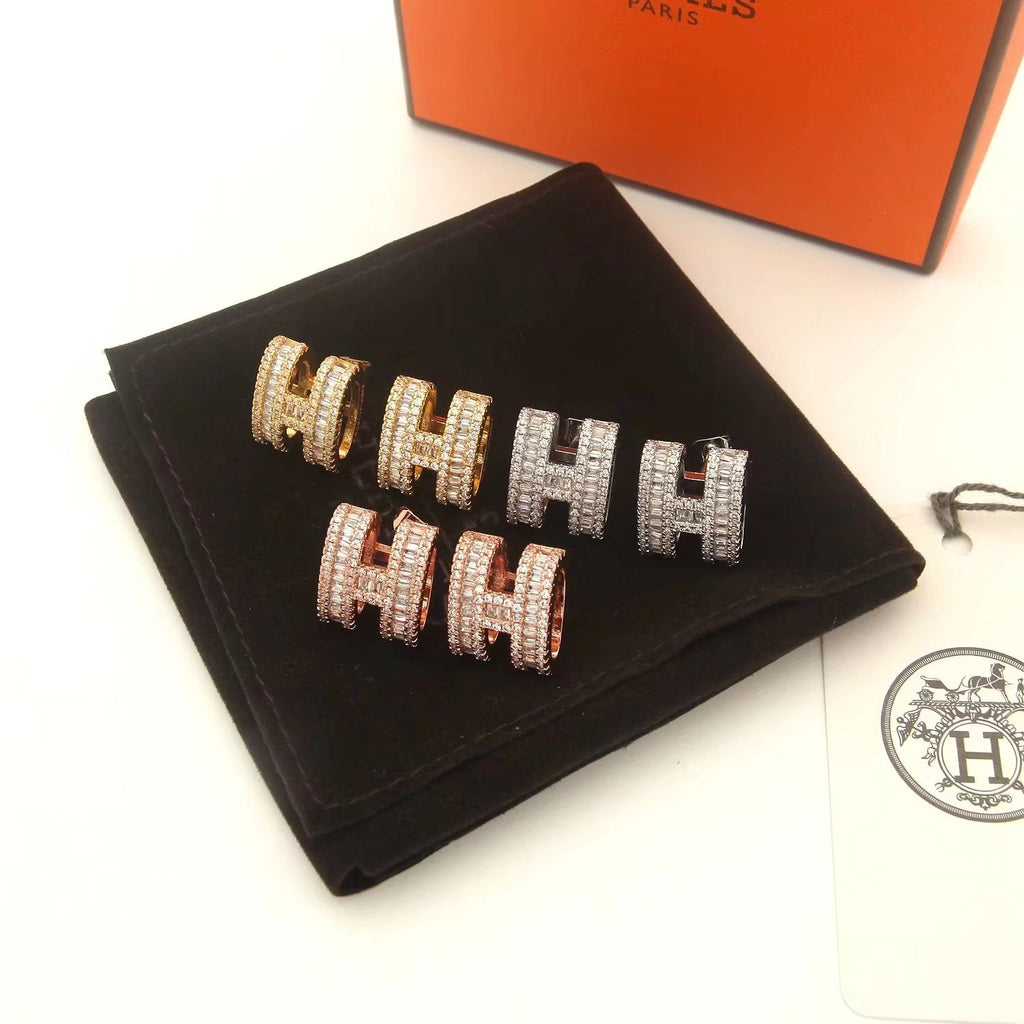 18K Pop Hermès Diamonds Earrings