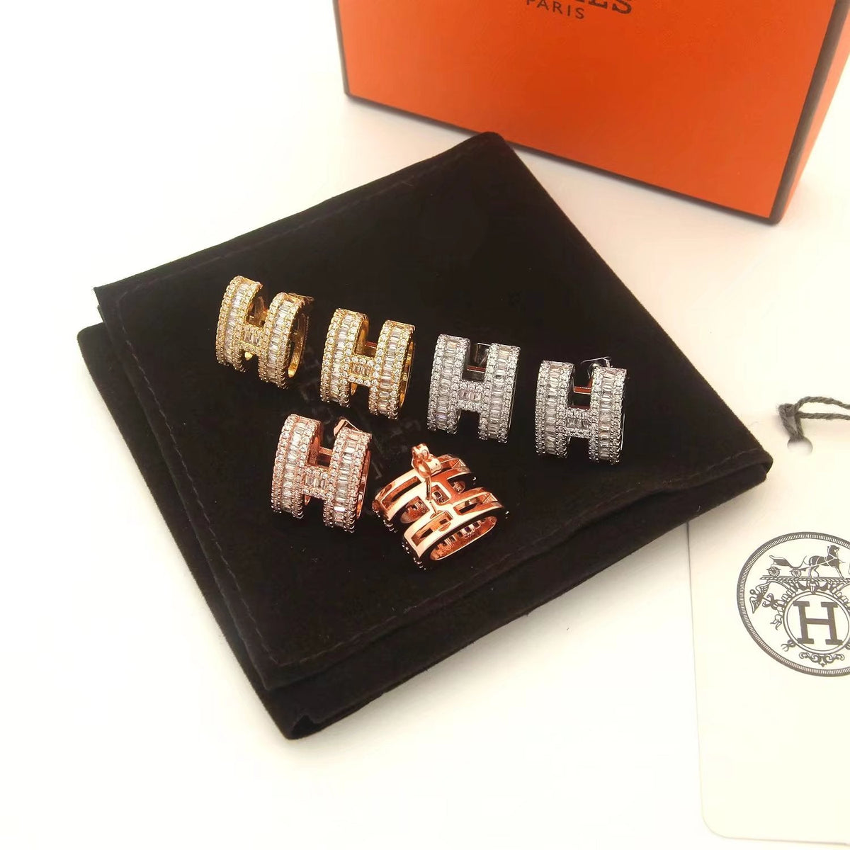 18K Pop Hermès Diamonds Earrings
