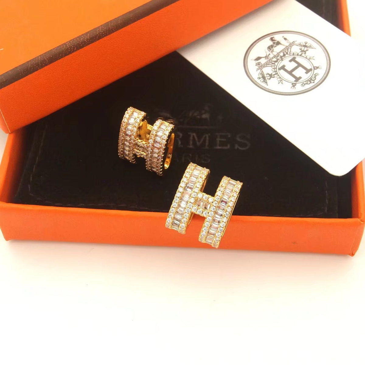 18K Pop Hermès Diamonds Earrings