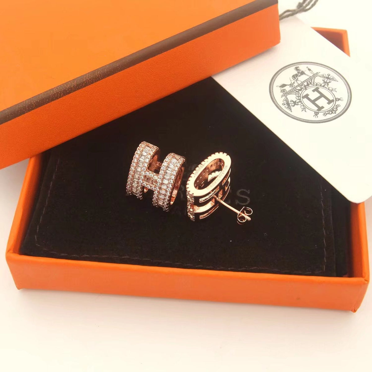 18K Pop Hermès Diamonds Earrings