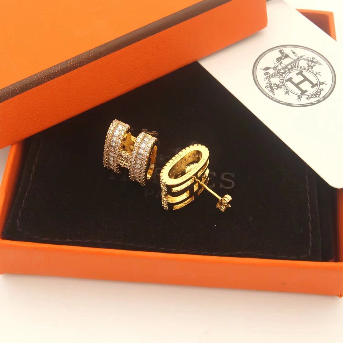 18K Pop Hermès Diamonds Earrings