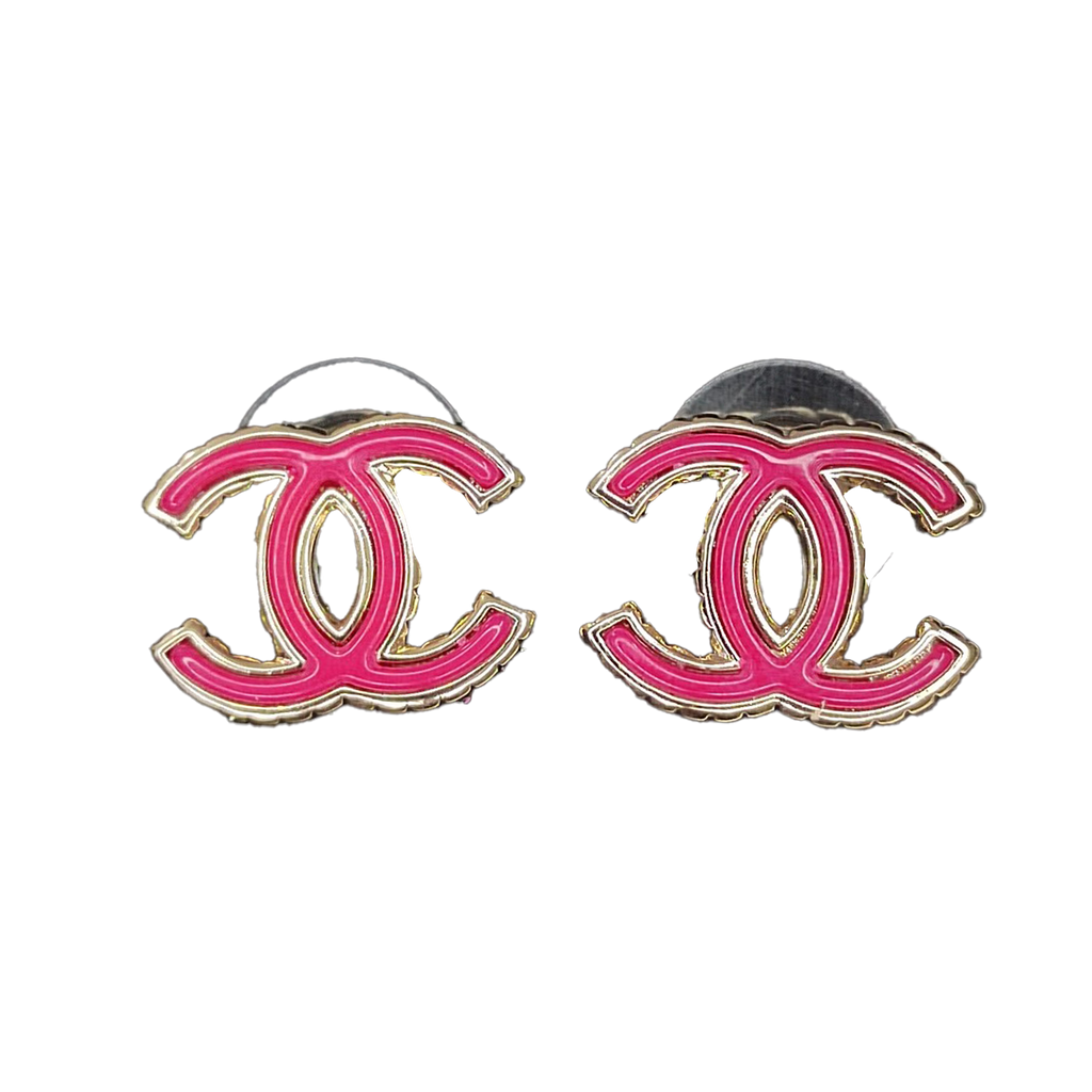 18K Chanel Pink Earrings