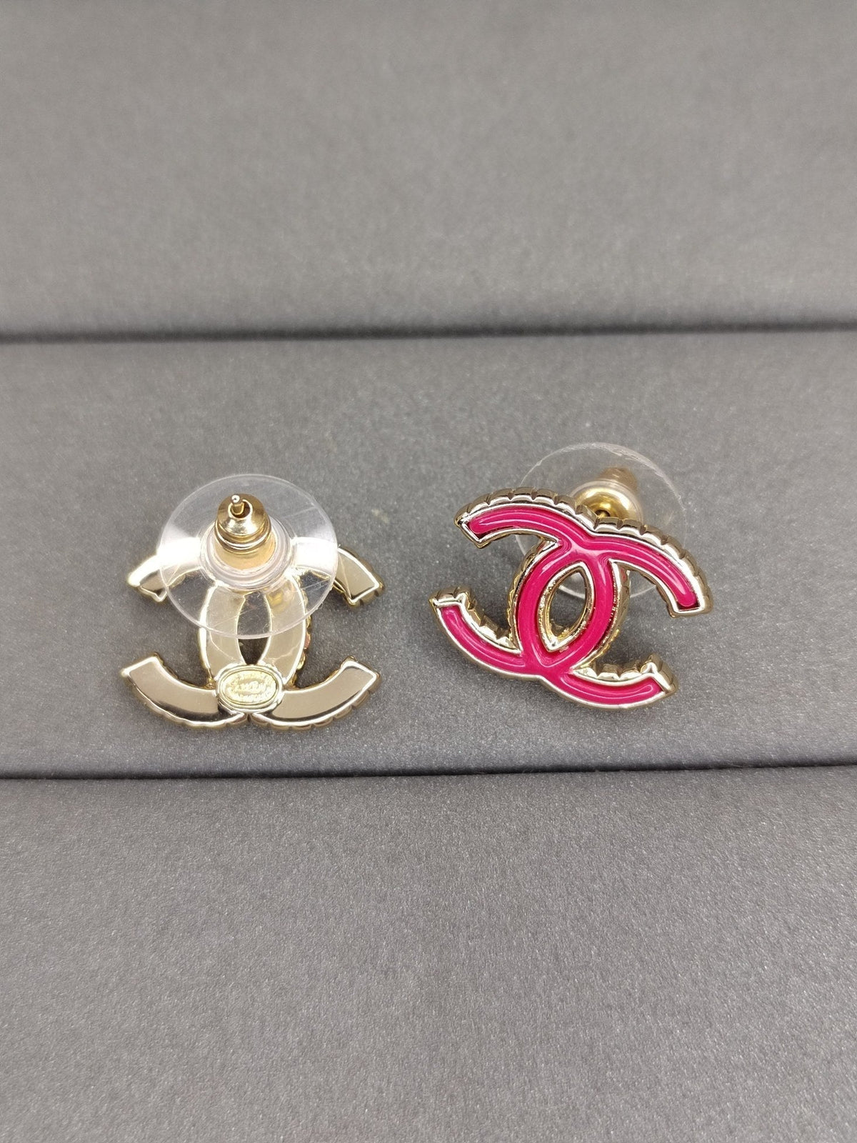 18K Chanel Pink Earrings