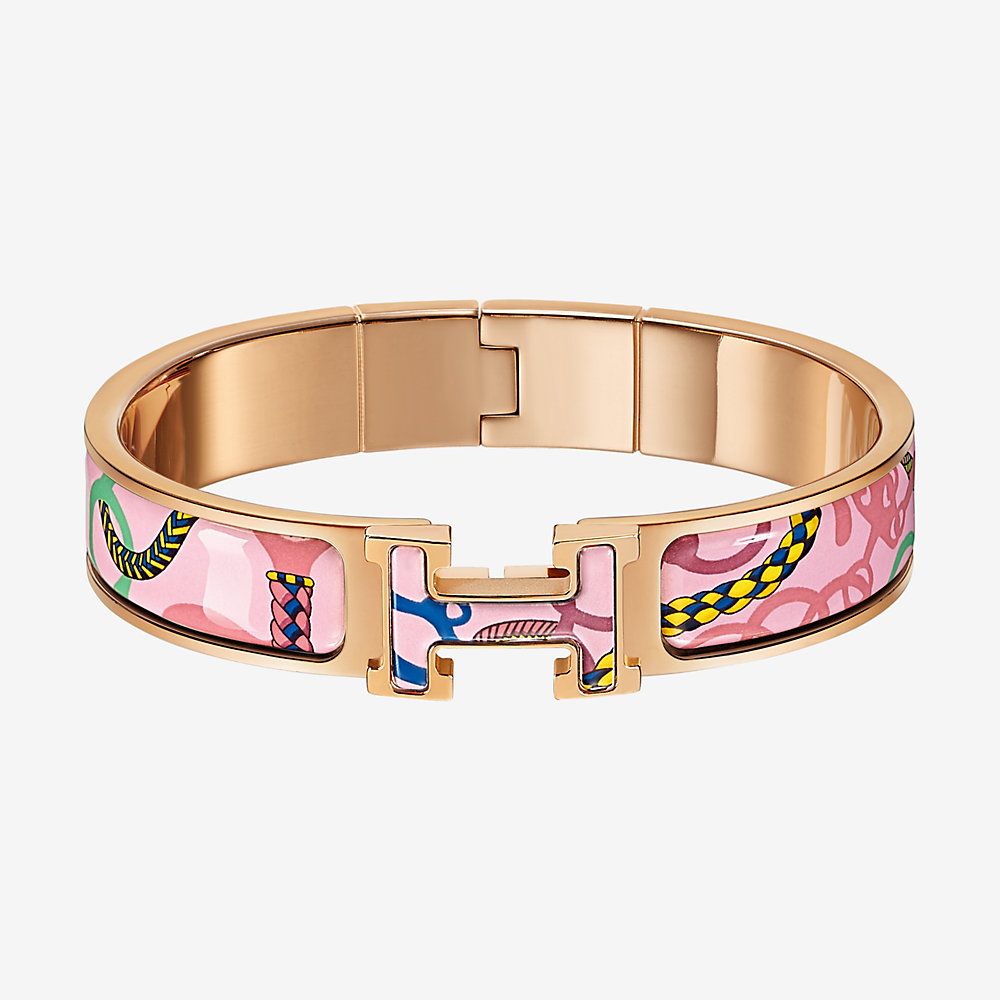 18K Clic Hermès Panoplie Equestre Pink Bracelet