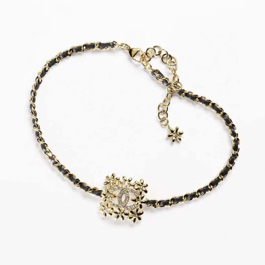 18K Chanel Lambskin Choker Necklace