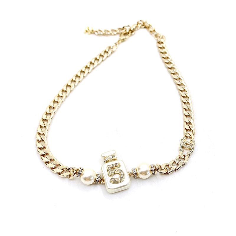 18K Chanel No. 5 Perfume Bottle Pendant Necklace
