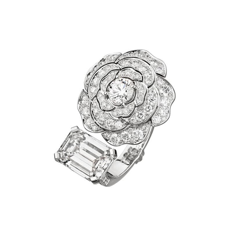 18K Chanel Diamond Camelia Ring